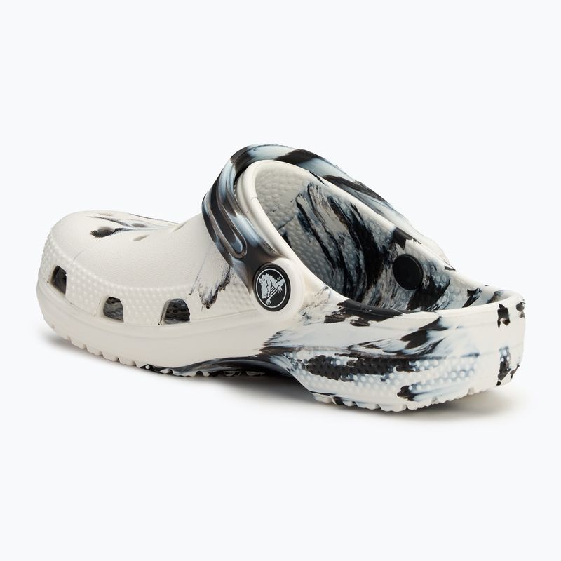 Crocs Classic Marbled Clog Παιδικές σαγιονάρες μαύρο/λευκό 4