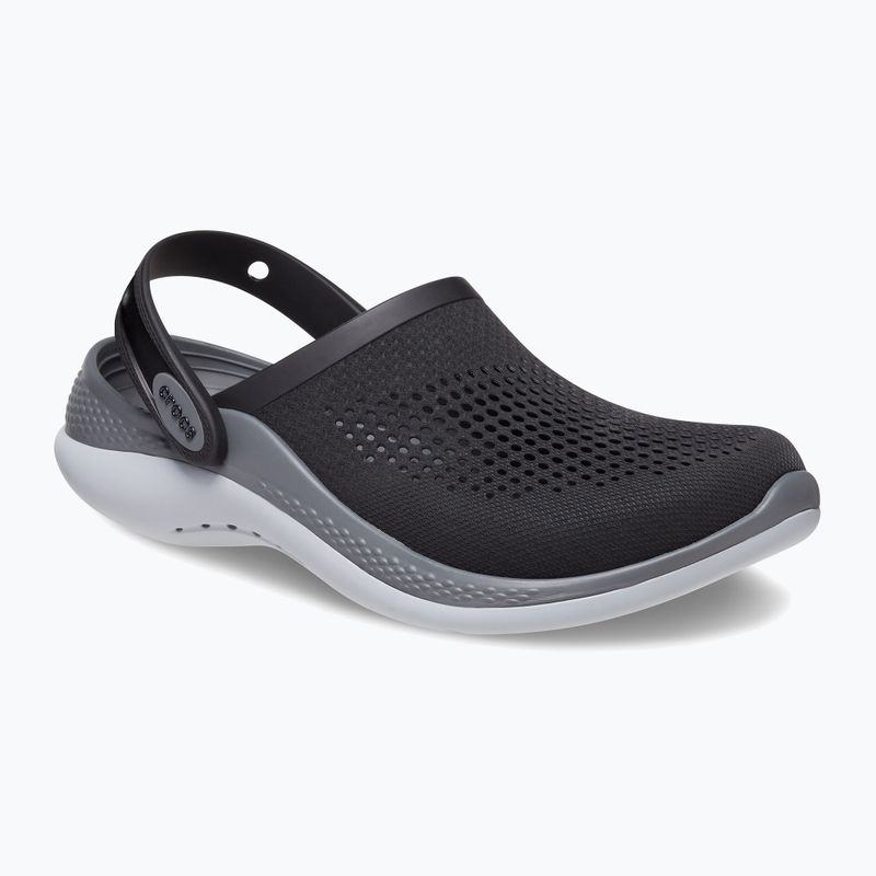 Crocs LiteRide 360 Clog σαγιονάρες μαύρες/πλατινέ γκρι 9