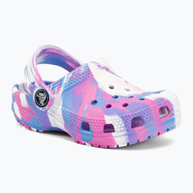 Crocs Classic Marbled Clog T πολύχρωμα παιδικά σανδάλια 206838-102 2