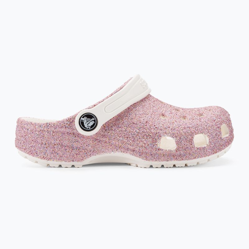 Crocs Classic Glitter Clog λευκά/ελατήριο παιδικές σαγιονάρες 3