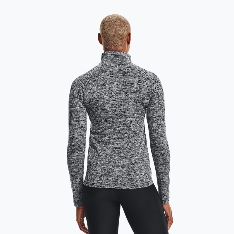 Under Armour Tech 1/2 Zip γυναικείο φούτερ - Twist μαύρο/μαύρο/μεταλλικό ασήμι 2