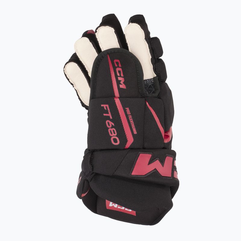 CCM JetSpeed γάντια χόκεϊ FT680 SR μαύρο/κόκκινο 3