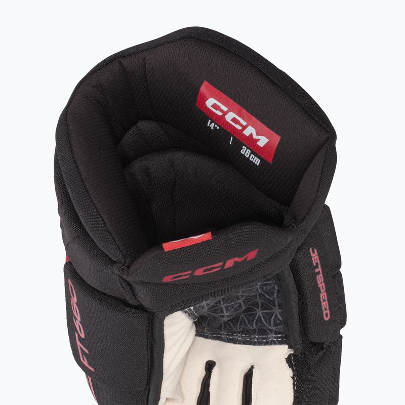 CCM JetSpeed γάντια χόκεϊ FT680 SR μαύρο/κόκκινο 4