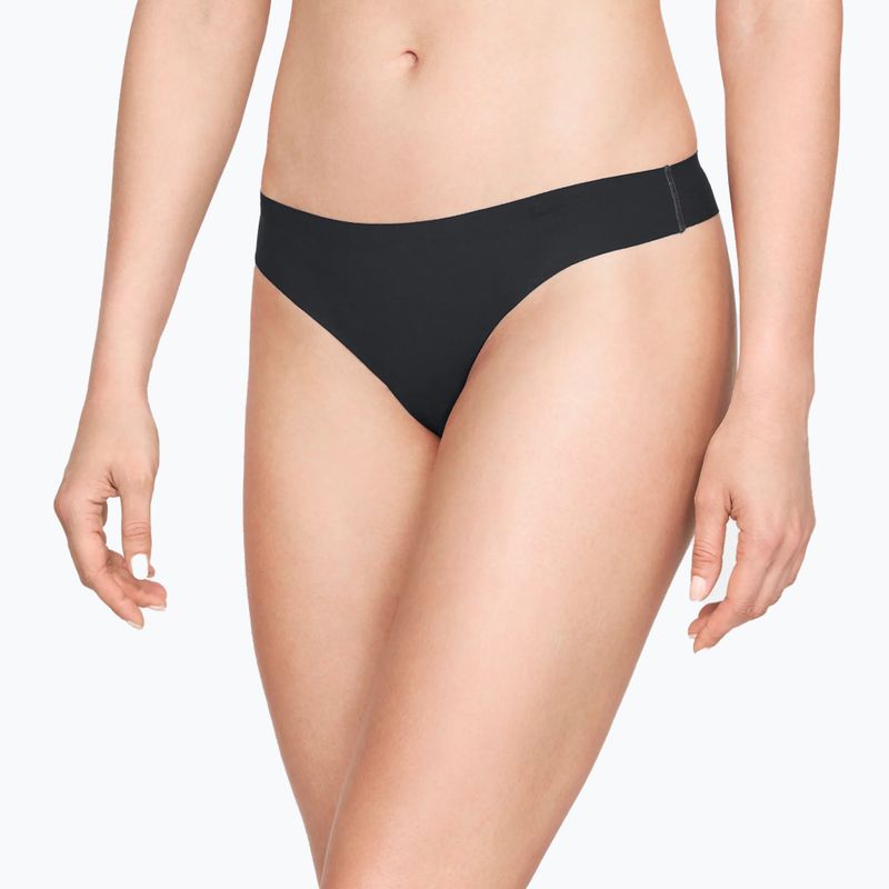 Under Armour γυναικεία εσώρουχα χωρίς ραφές Ps Thong 3-Pack μαύρο 1325615-001 5