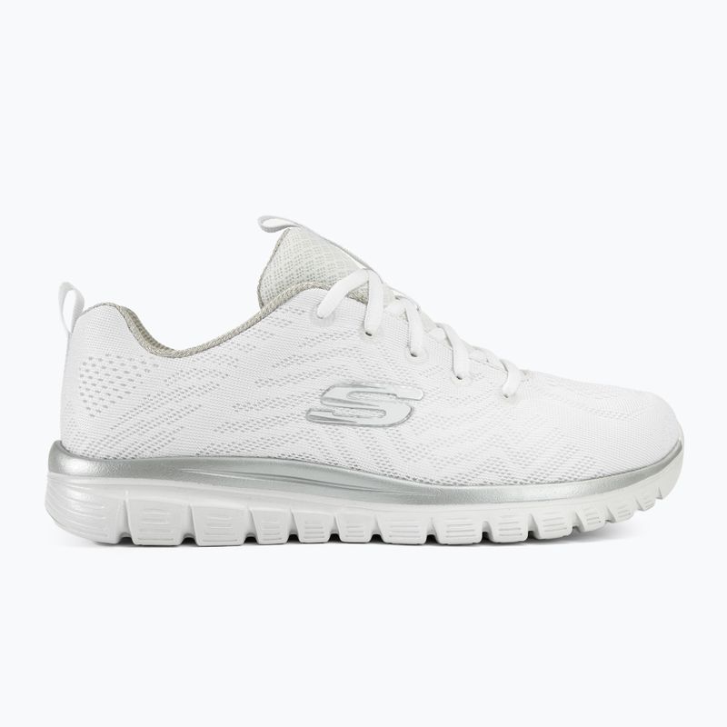 Γυναικεία παπούτσια SKECHERS Graceful Get Connected white/silver 2