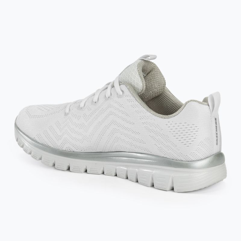 Γυναικεία παπούτσια SKECHERS Graceful Get Connected white/silver 3