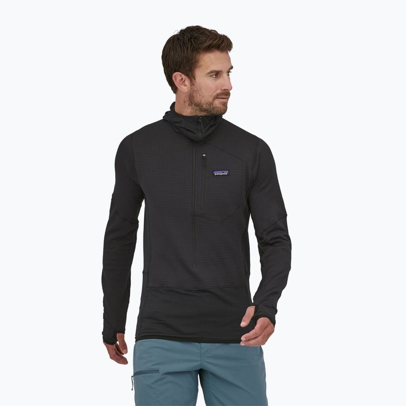 Ανδρική φούτερ πεζοπορίας R1 Pullover Hoody black