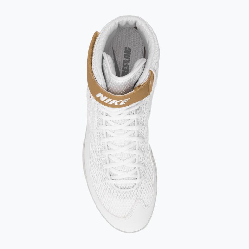 Ανδρικά παπούτσια πάλης Nike Inflict 3 white/metallic gold 5