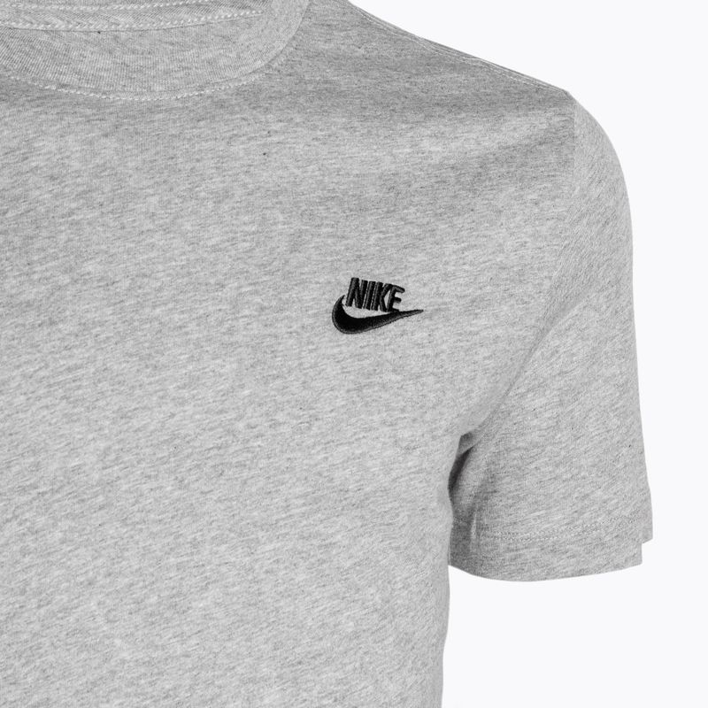 Ανδρικό μπλουζάκι Nike Sportswear Club σκούρο γκρι ρείκι/μαύρο T-shirt 3