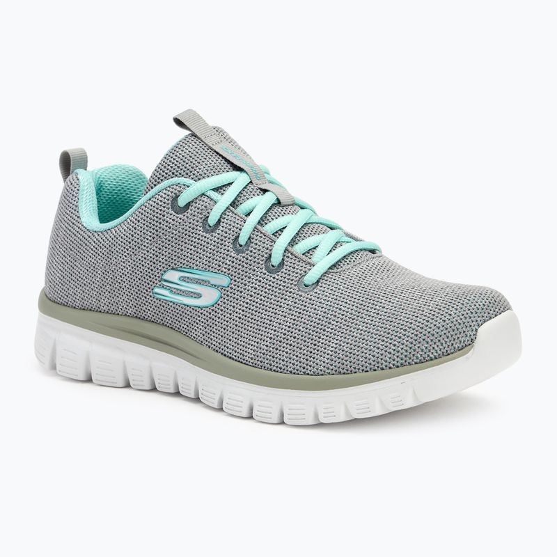 SKECHERS Graceful Twisted Fortune γυναικεία αθλητικά παπούτσια προπόνησης γκρι/μιντώ