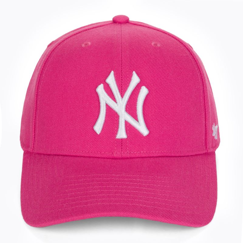 47 Brand MLB New York Yankees MVP SNAPBACK καπέλο του μπέιζμπολ σε ματζέντα χρώμα 4