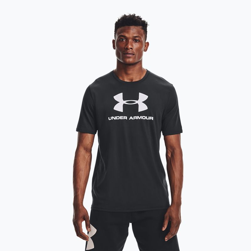 Under Armour UA Sportstyle Logo SS ανδρικό μπλουζάκι προπόνησης μαύρο 1329590