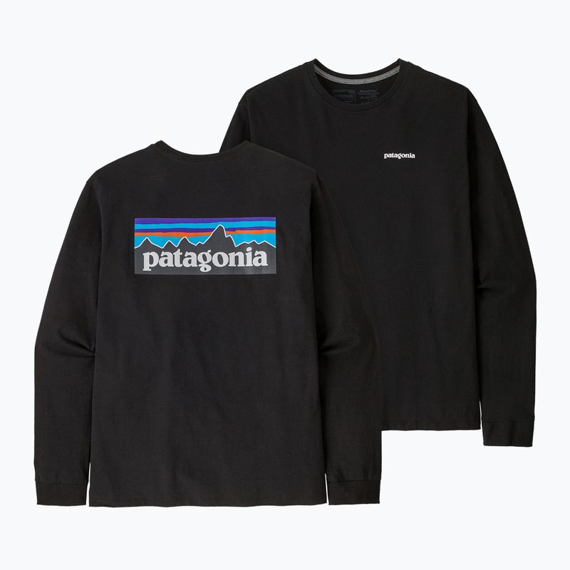 Ανδρικό Patagonia P-6 Logo Responsibili trekking μακρυμάνικο μαύρο 3