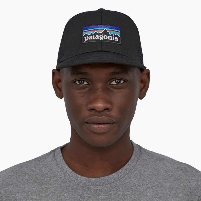 Patagonia P-6 Logo Trucker καπέλο μαύρο 3