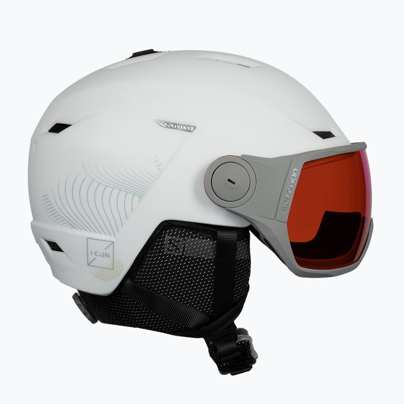 Γυναικείο κράνος σκι Salomon Icon Lt Visor λευκό L41199700 4