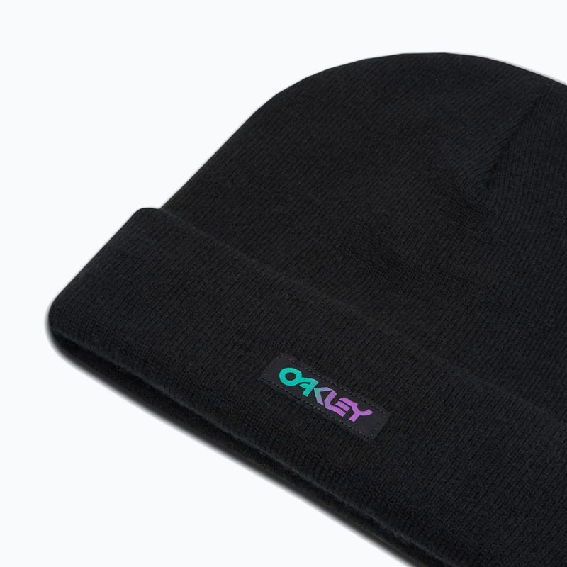 Χειμερινός σκούφος Oakley B1B Gradient Patch Beanie blackout 3