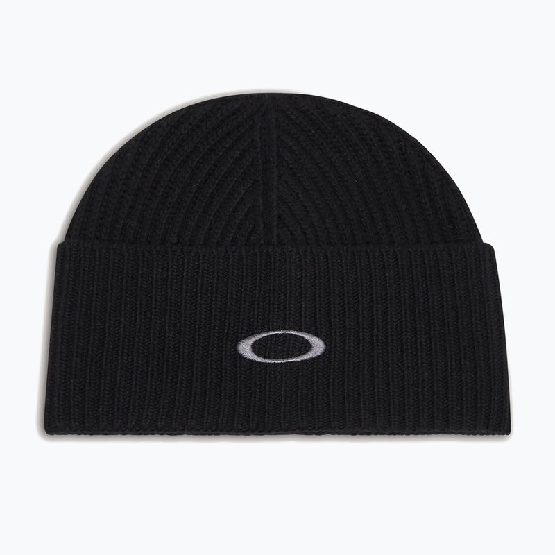 Χειμερινός σκούφος Oakley Ellipse Ribbed Beanie blackout