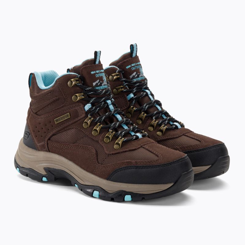 Γυναικείες μπότες πεζοπορίας SKECHERS Trego Base Camp σοκολάτα 4