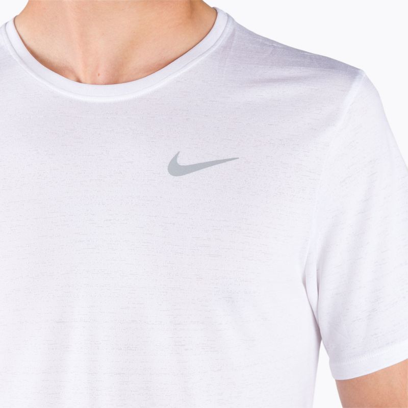 Ανδρικό μπλουζάκι προπόνησης Nike Dri-FIT Miler λευκό CU5992-100 4