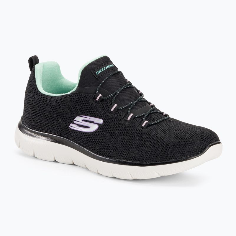 Γυναικεία αθλητικά παπούτσια προπόνησης SKECHERS Summits Leopard Spot black/aqua