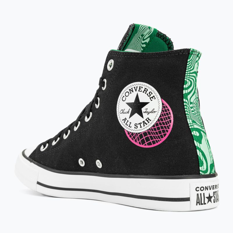 Converse Chuck Taylor All Star Hi μαύρα/πράσινα/πρίμα ροζ αθλητικά παπούτσια 7