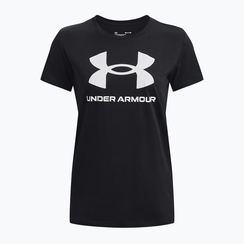 Under Armour Rival Logo γυναικείο t-shirt μαύρο/λευκό 8