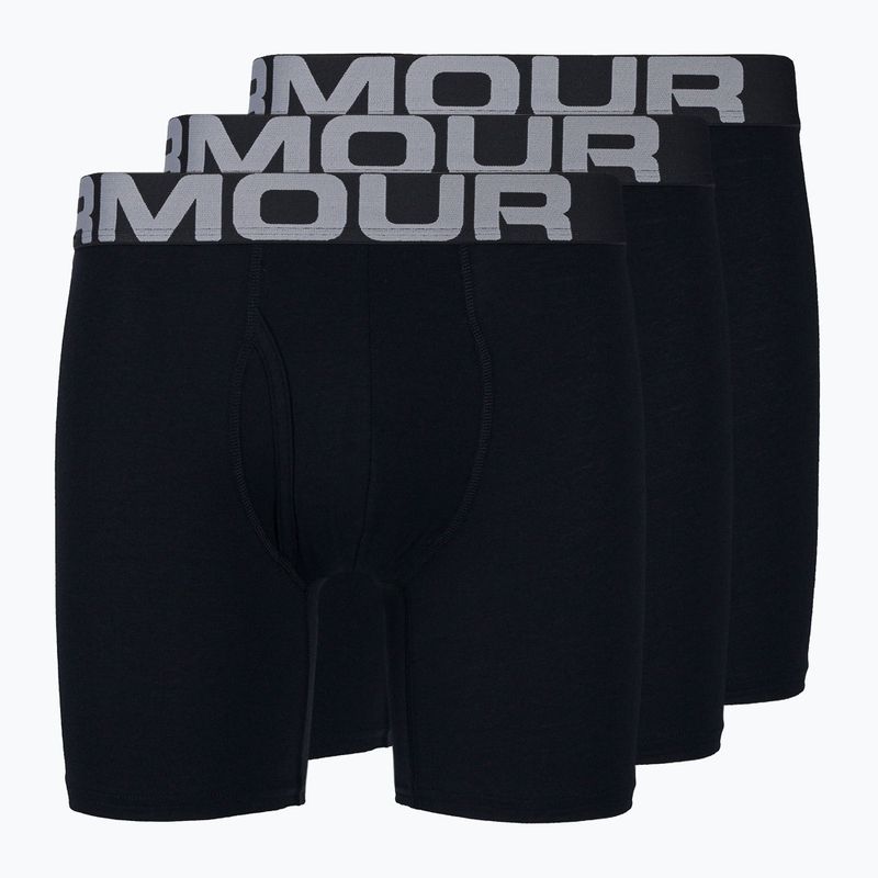 Under Armour ανδρικά σορτς μποξεράκια Charged Cotton 6 σε 3 πακέτα μαύρο UAR-1363617001