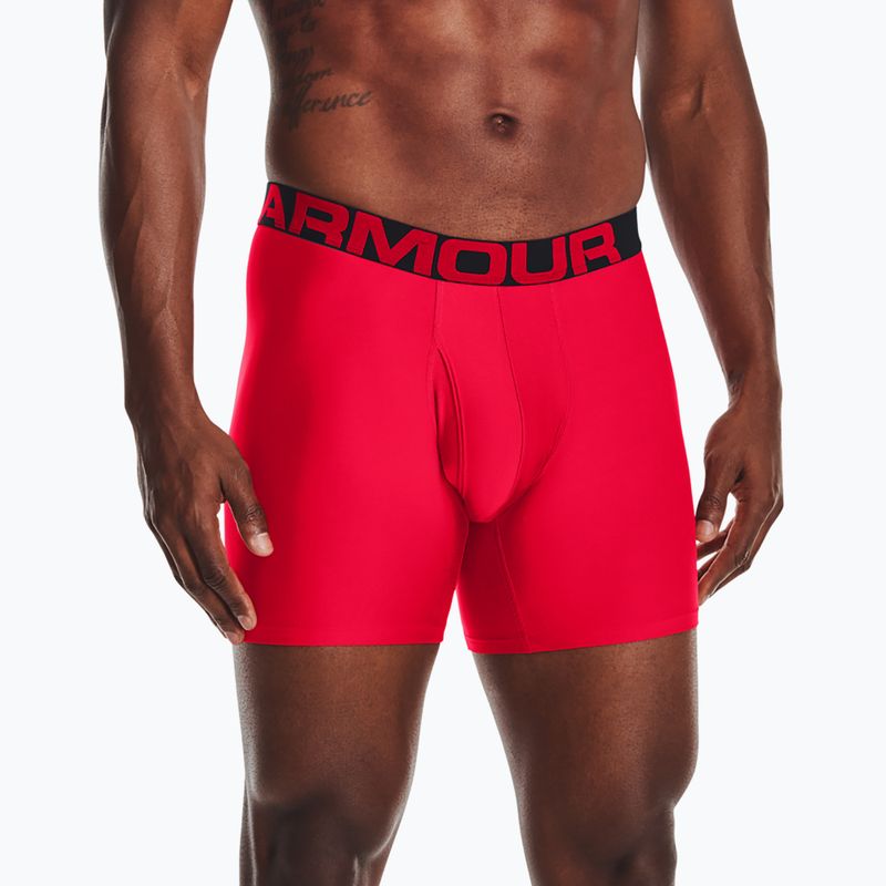 Under Armour ανδρικό σορτς μποξεράκι Ua Tech 6In 2-Pack κόκκινο 1363619-600 8