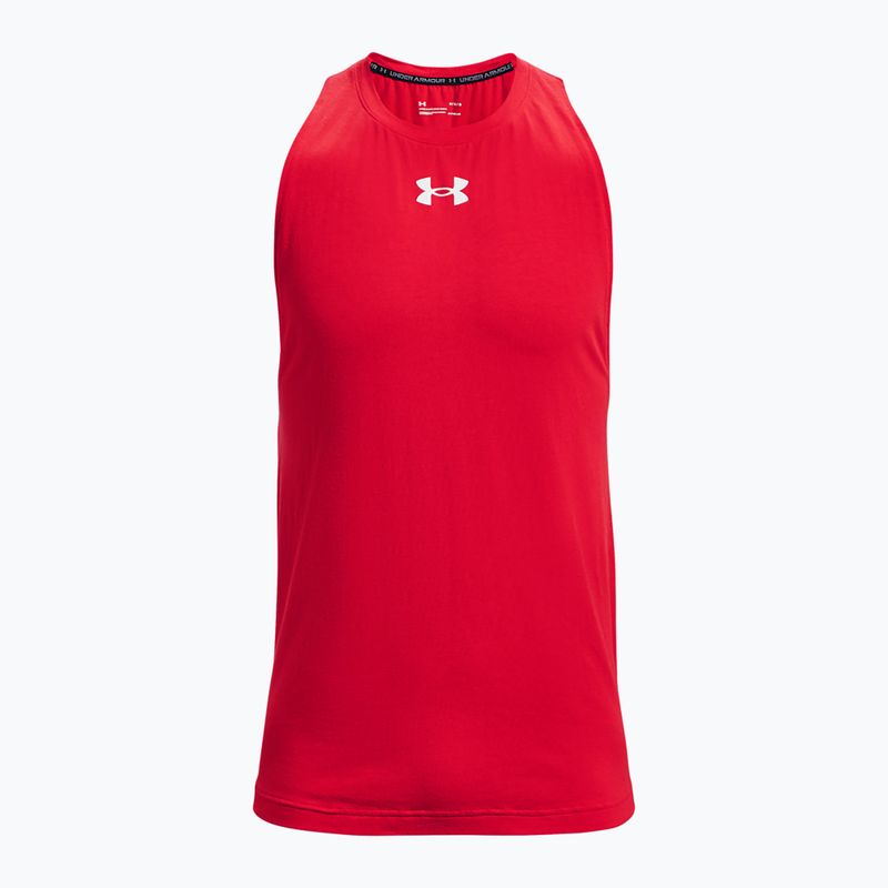 Ανδρικό μπλουζάκι μπάσκετ Under Armour Baseline Cotton Tank red/white/white 5