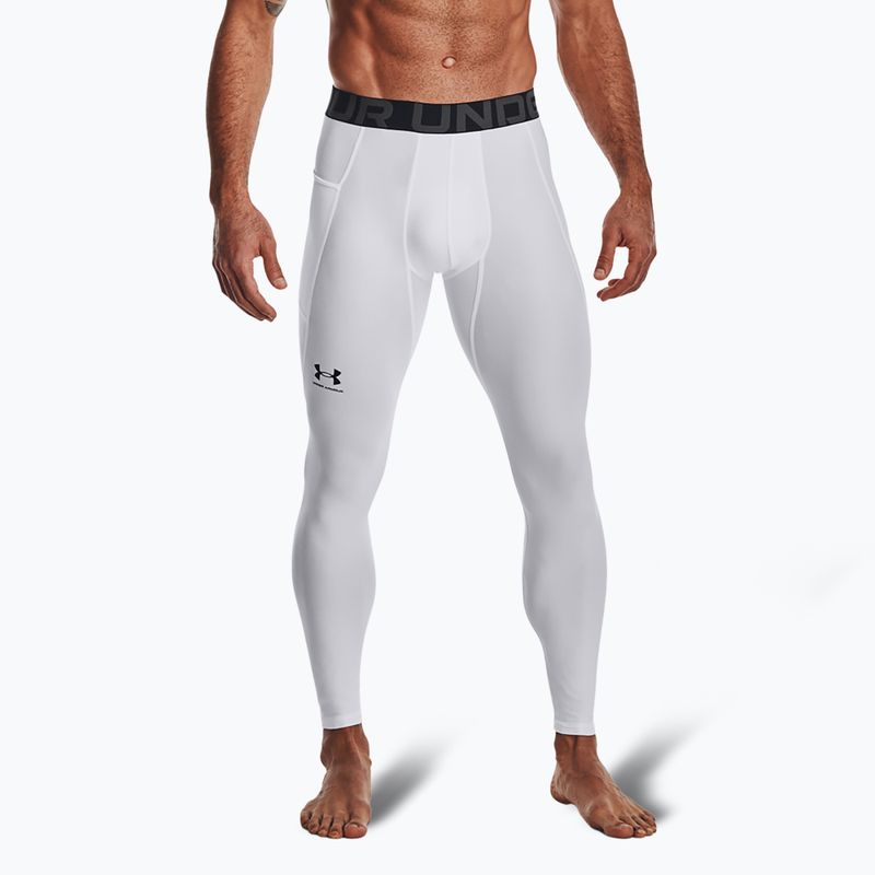 Ανδρικό κολάν προπόνησης Under Armour HeatGear λευκό/μαύρο