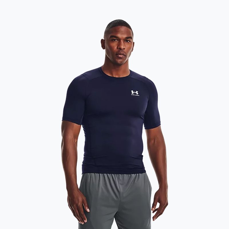 Under Armour ανδρικό μπλουζάκι προπόνησης Ua Hg Armour Comp SS navy blue 1361518-410