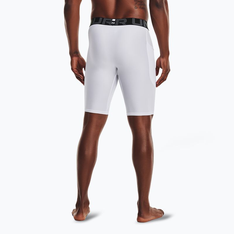 Ανδρικό Under Armour HG Armour Long Shorts λευκό/μαύρο 3