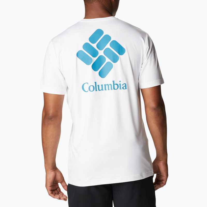 Ανδρικό Columbia Tech Trail Graphic Tee λευκό 1930802 πουκάμισο πεζοπορίας 4