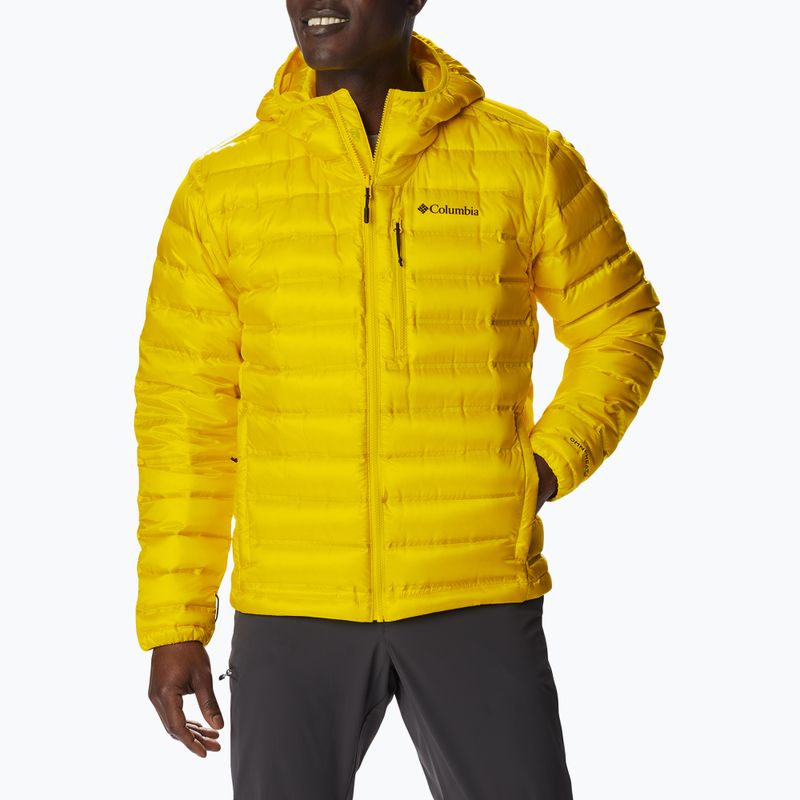 Ανδρικό μπουφάν με κουκούλα Columbia Pebble Peak Down Hooded Jacket Κίτρινο 2008315