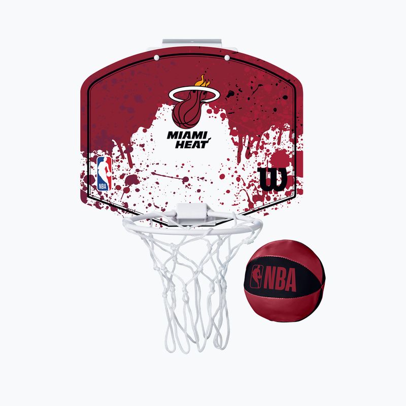 Wilson NBA Miami Heat Mini Hoop μπάσκετ με ταμπλό μπάσκετ κόκκινο WTBA1302MIA 4