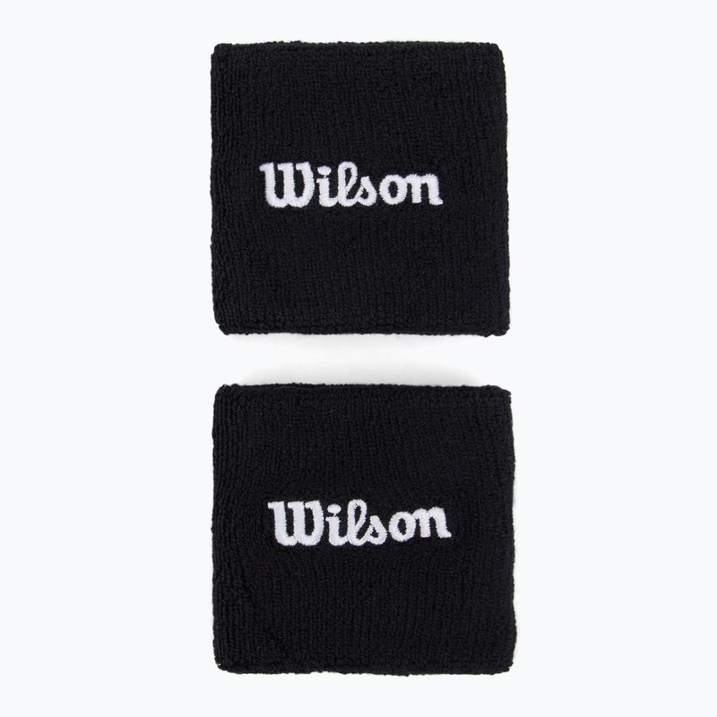 Βραχιολάκια τένις Wilson Wristband 2 τεμάχια μαύρα. 2