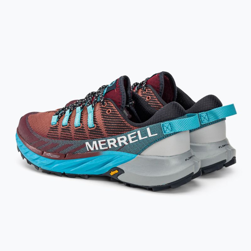 Merrell Agility Peak 4 γυναικεία παπούτσια για τρέξιμο μπορντό-μπλε J067546 3