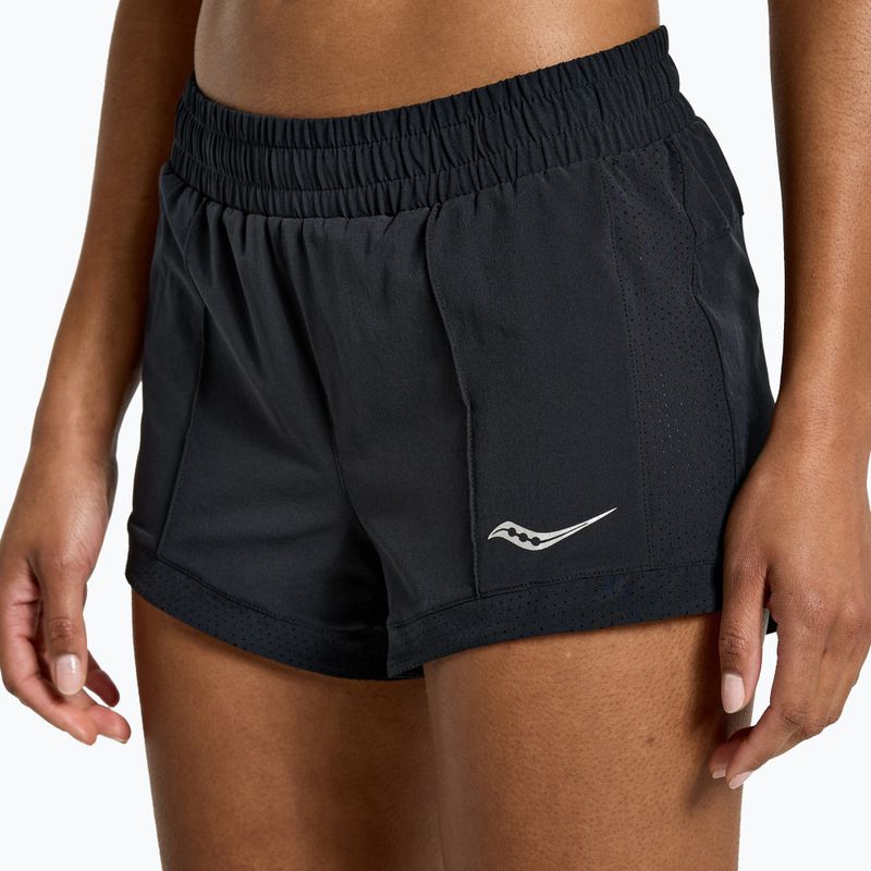 Γυναικείο Saucony Outpace 2.5" Split Running Shorts μαύρο SAW800421-BK 3