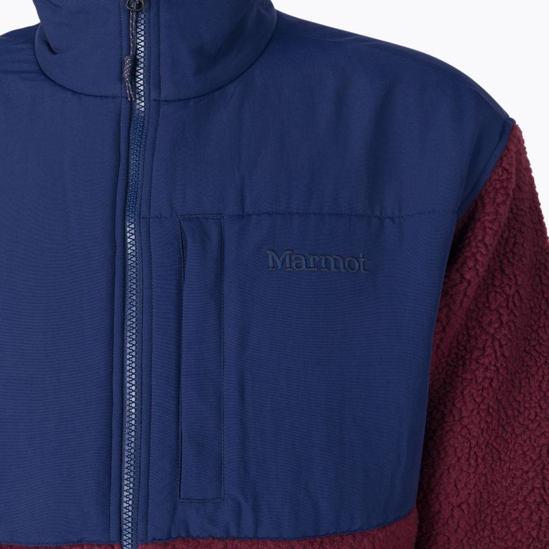 Marmot Wiley Polartec ανδρικό fleece φούτερ μπορντό και μπλε M13190 3