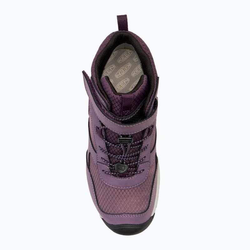 Παιδικά παπούτσια πεζοπορίας KEEN Skua Mid WP JR black plum/plum perfect 5