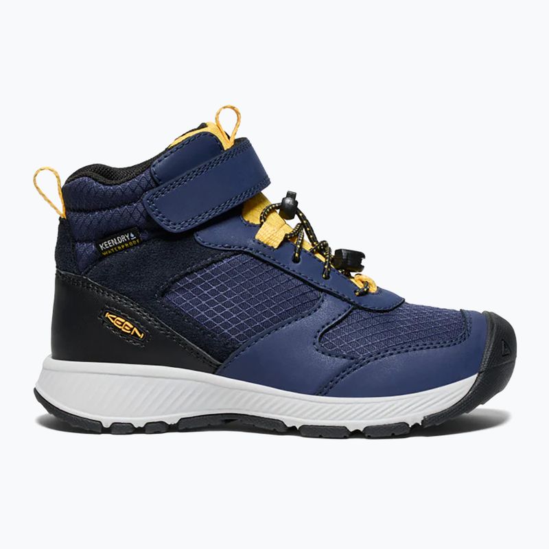 KEEN Skua Mid WP παιδικές μπότες πεζοπορίας naval academy/yolk yellow