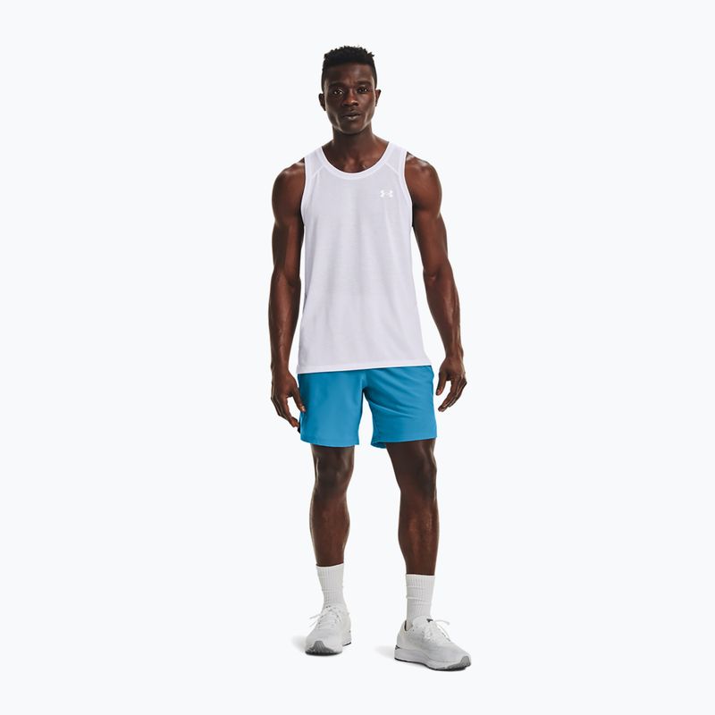 Ανδρικό Under Armour Streaker Singlet running tank top λευκό 1361468-100 2