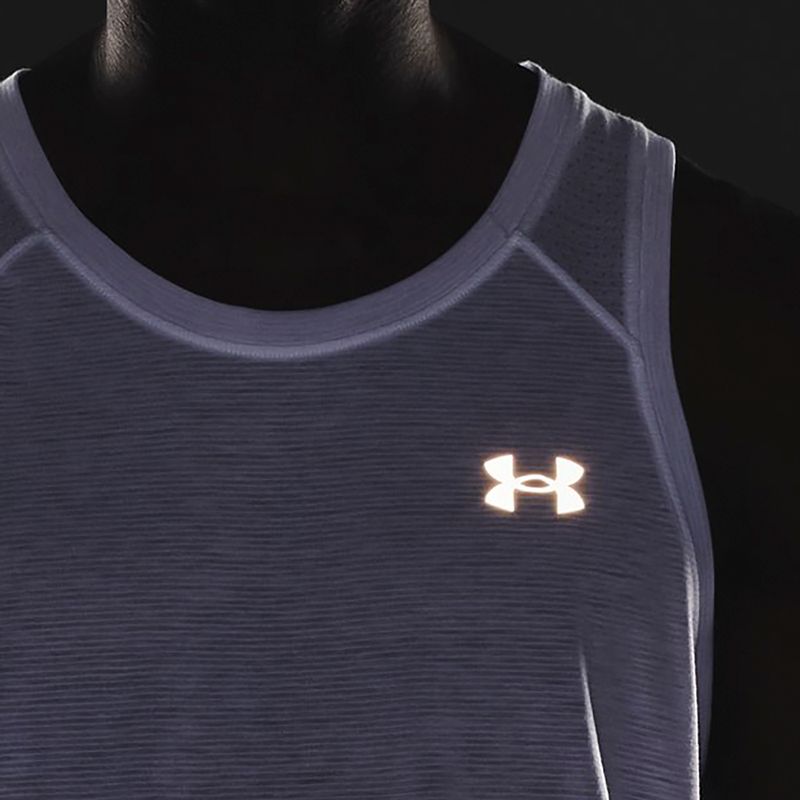 Ανδρικό Under Armour Streaker Singlet running tank top λευκό 1361468-100 4