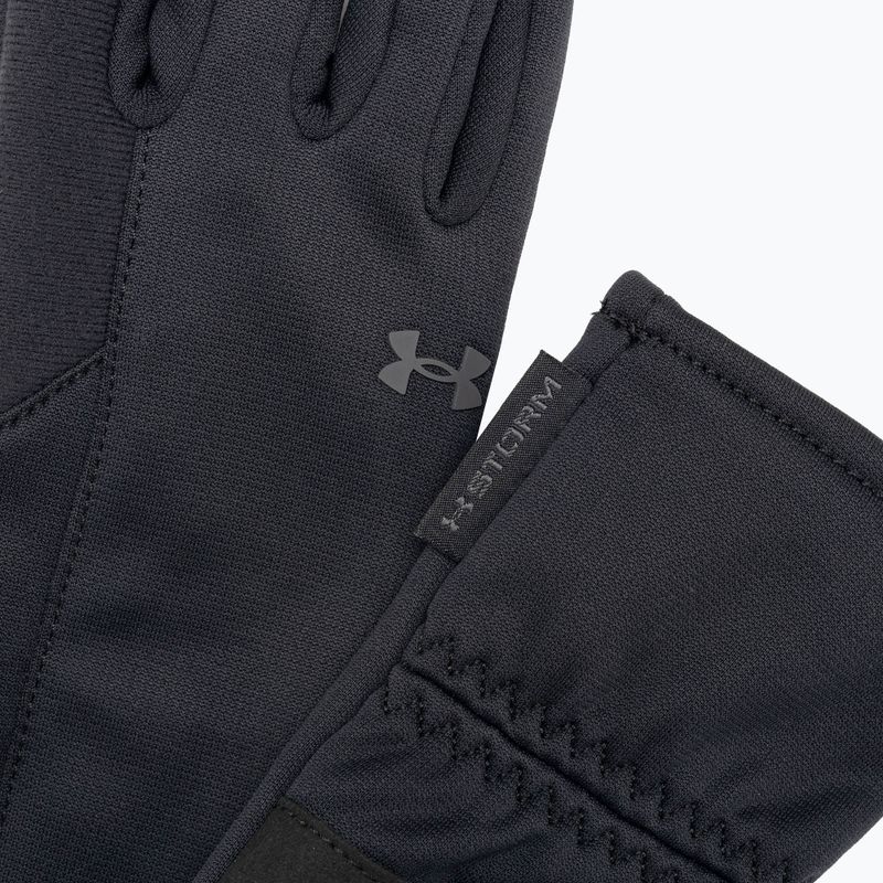 Under Armour Storm Fleece γυναικεία γάντια πεζοπορίας μαύρο/μαύρο/τζέιτ γκρι 4