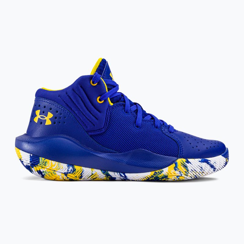 Under Armour ανδρικά παπούτσια μπάσκετ GS Jet '21 400 μπλε και λευκό 3024794-400 2