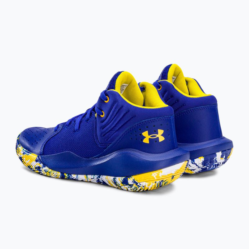 Under Armour ανδρικά παπούτσια μπάσκετ GS Jet '21 400 μπλε και λευκό 3024794-400 3