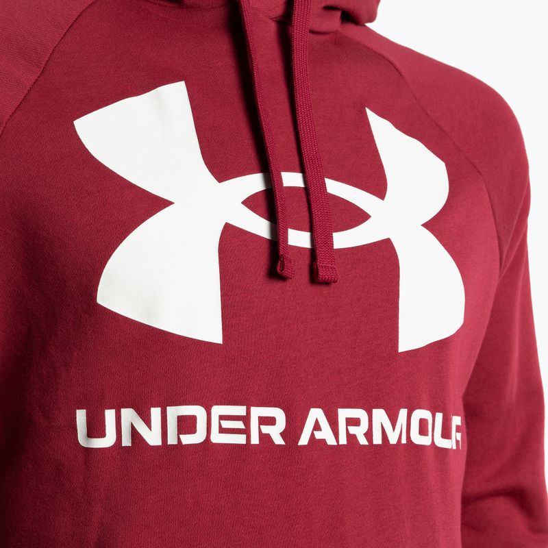 Ανδρικό φούτερ Under Armour Rival Fleece Big Logo HD hoodie κόκκινο και λευκό 1357093 6