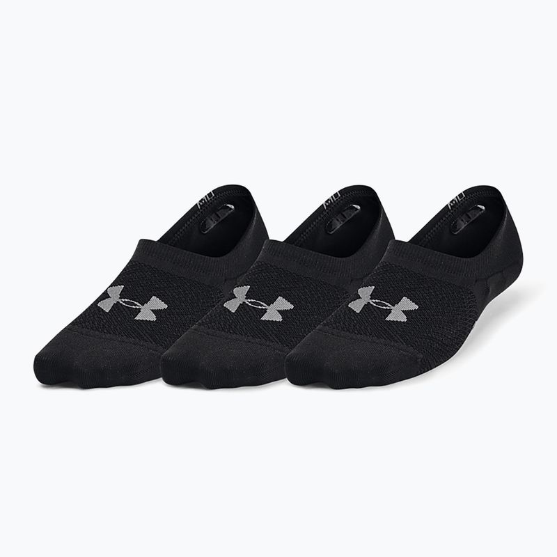 Under Armour Breathe Lite Ultra Low 3P μαύρες/μαύρες/γκρι γυναικείες κάλτσες προπόνησης