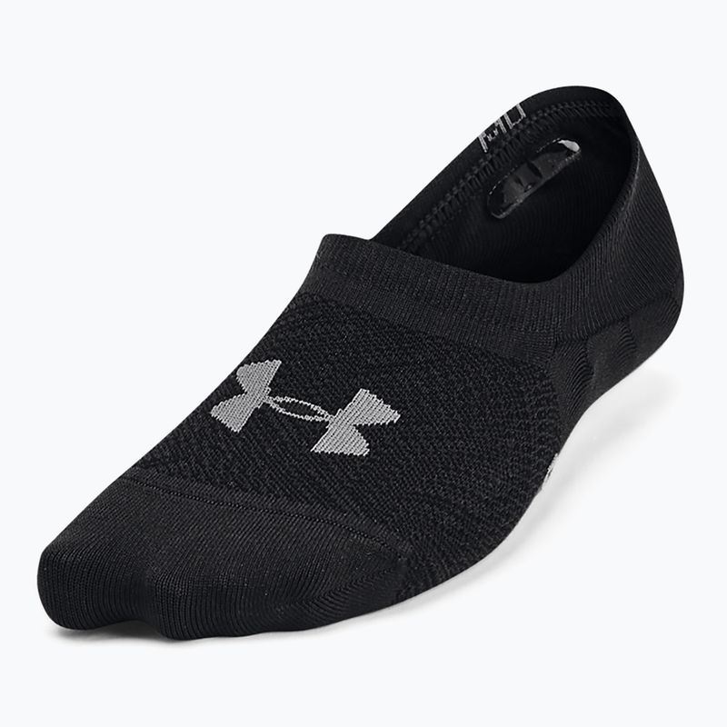 Under Armour Breathe Lite Ultra Low 3P μαύρες/μαύρες/γκρι γυναικείες κάλτσες προπόνησης 2