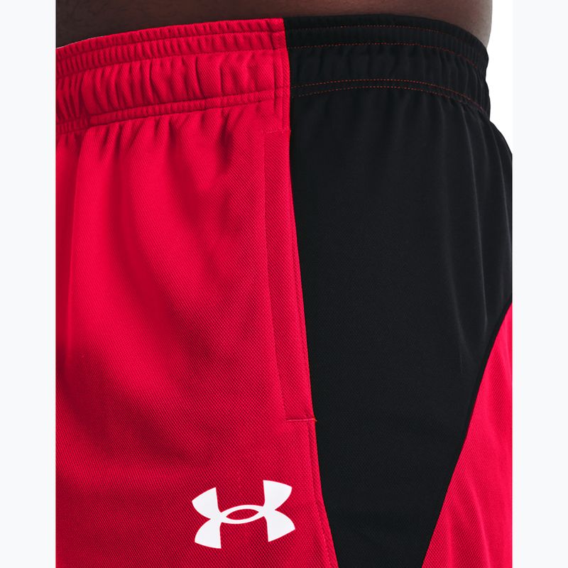 Under Armour Baseline 10In 600 ανδρικό σορτς μπάσκετ κόκκινο 1370220-600-LG 4